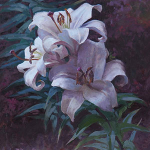 thumbnail of White Lilies. Dusk